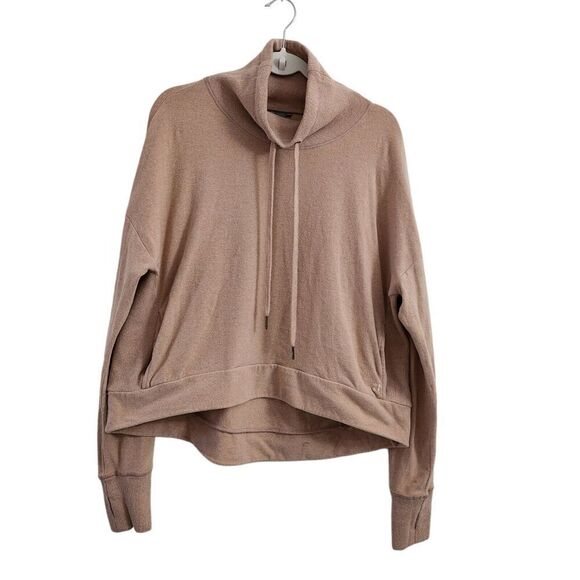 Sweaty Betty Sweater Medium Rose Pink Escape Luxe‎ Fleece Funnel Neck Hoodie - Picture 1 of 12
